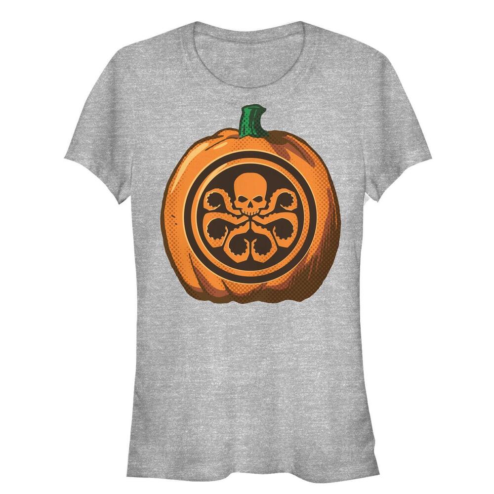 Juniors Marvel Halloween Hydra Pumpkin Tshirt